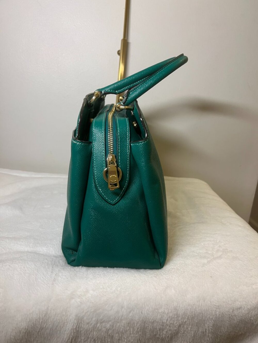 Coach Lillie Carryall Bright Jade Satchel EUC with COA - Picture 4 of 12
